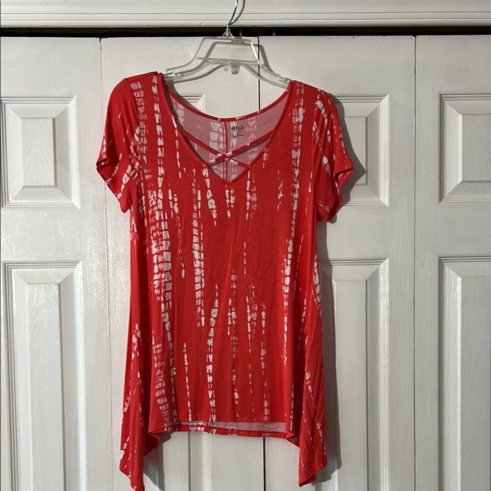Red Tie-Dye Women's Top